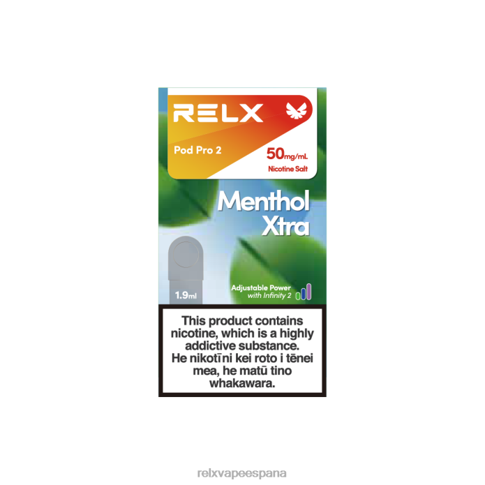 RELX pod pro 2 - 3 cápsulas 0F4J2101 RELX cigarrillo electronico mentol extra