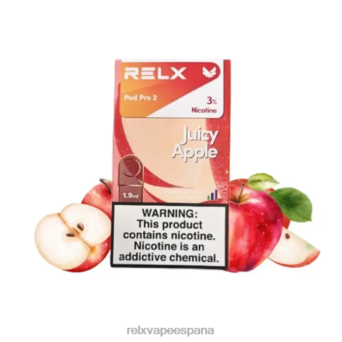 RELX pod pro 2 - 3 cápsulas 0F4J295 RELX vape precio manzana jugosa