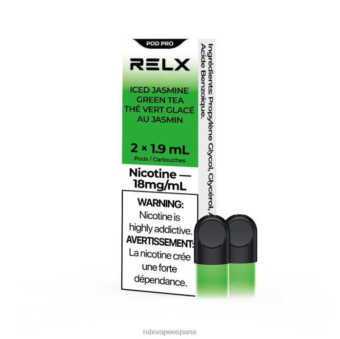 RELX vaina pro - 2 vainas 0F4J213 RELX sabores té verde jazmín helado