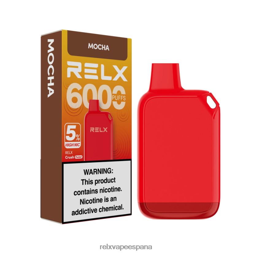RELX Best Seller | moca RELX Crush Pocket 6000 5% alto nic JL20VB25