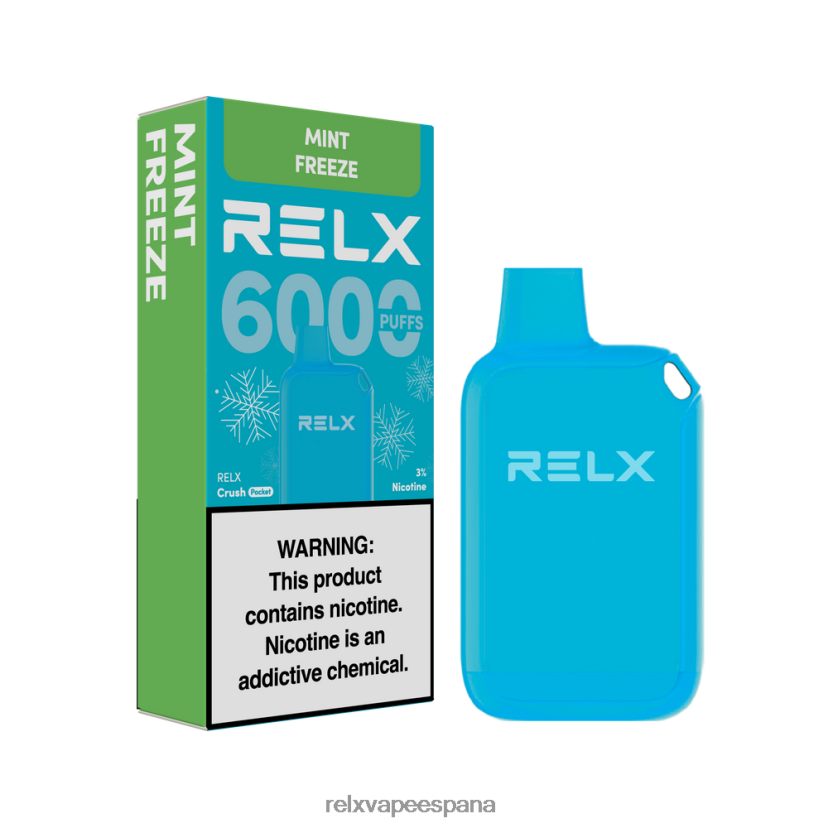 RELX Sabores | congelación de menta RELX Crush Pocket 6000 helado JL20VB12