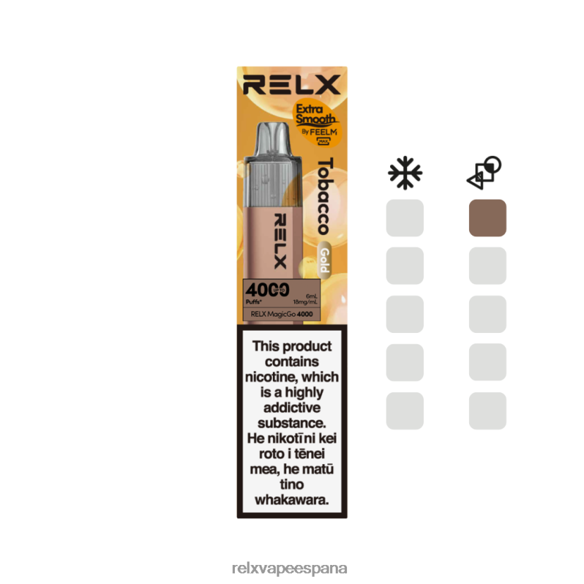 RELX España | tabaco (oro) RELX MagicGo 4000 vaporizadores desechables JL20VB2