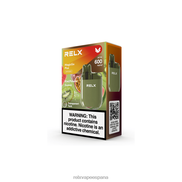 RELX MagicGo más sa600 0F4J254 RELX sabores kiwi pasión guayaba